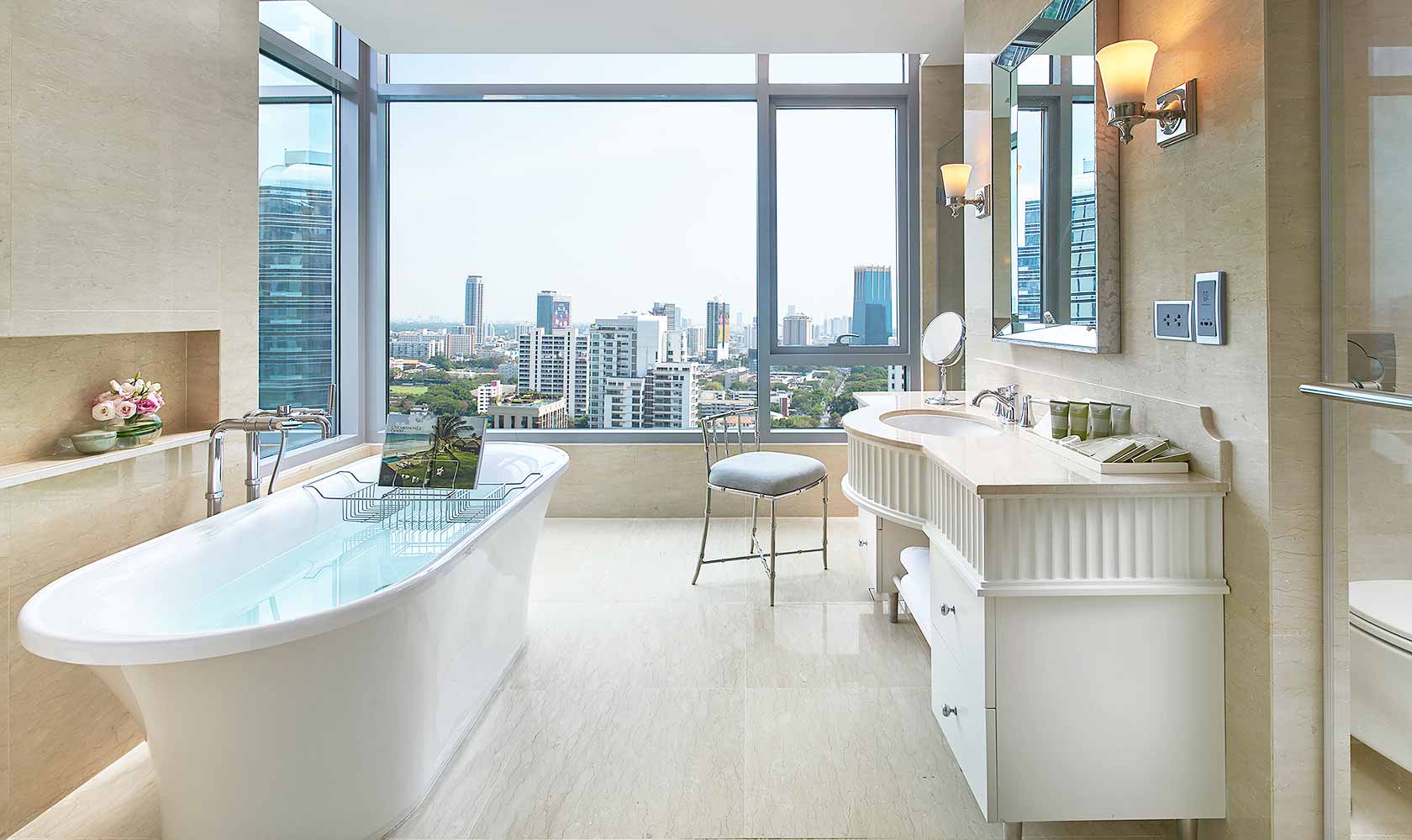 Master bathroom in Two Bedroom Suite - Oriental Residence Bangkok